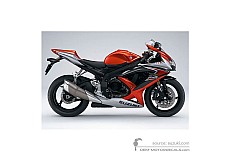 Autocollants pour Suzuki GSXR600 2008 - Orangé • Suzuki Autocollants OEM
