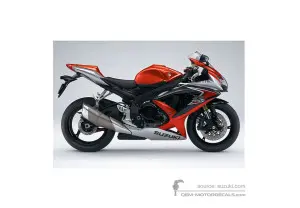 Decals for Suzuki GSXR600 2008 - Orange • Suzuki OEM Decals