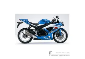 Aufkleber für Suzuki GSXR600 2009 - Blau/Weiss • Suzuki OEM-Aufkleber