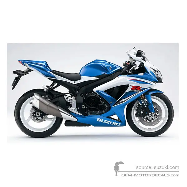Suzuki GSXR600 2009 - Blu/Bianco - Metallic Triton Blue / Pearl Splash White