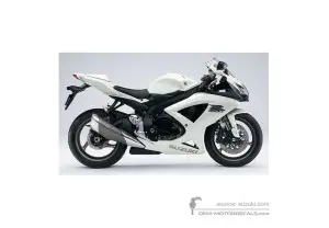 Autocollants pour Suzuki GSXR600 2009 - Blanc • Suzuki Autocollants OEM