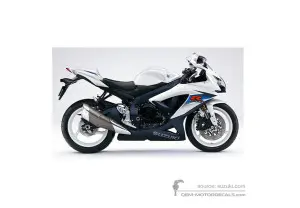 Decals for Suzuki GSXR600 2010 - White • Suzuki OEM Decals