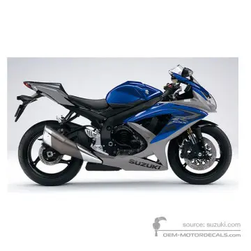 Suzuki GSXR600 2010 - Blu - Pearl Vigor Blue / Metallic Mat Silky Grey