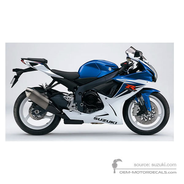 Pegatinas para Suzuki GSXR600 2011 - Azul • Suzuki Pegatinas OEM