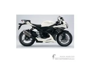 Aufkleber für Suzuki GSXR600 2012 - Weiss • Suzuki OEM-Aufkleber