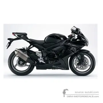 Suzuki GSXR600 2011 - Czarny - Glass Sparkle Black