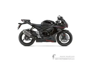 Pegatinas para Suzuki GSXR600 2012 - Negro • Suzuki Pegatinas OEM