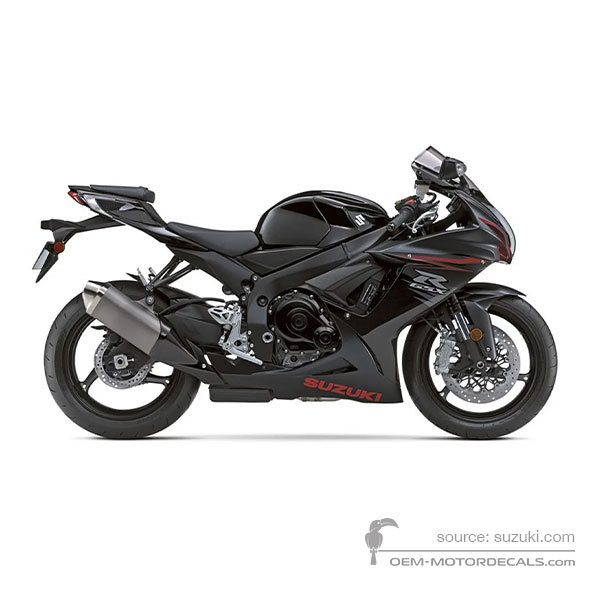 Decals for Suzuki GSXR600 2012 - Black • Suzuki OEM Decals