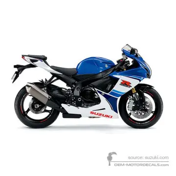 Suzuki GSXR600 2016 - Niebiesko Biały - Pearl Vigor Blue / Pearl Glacier White