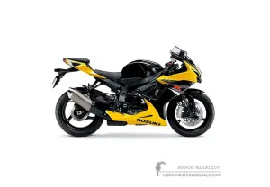 Adesivi per Suzuki GSXR600 2017 - Giallo • Suzuki Adesivi OEM