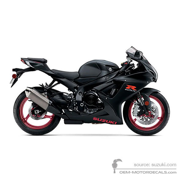 Decals for Suzuki GSXR600 2017 - Black • Suzuki OEM Decals