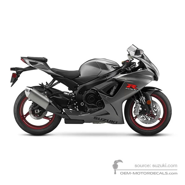 Stickers voor Suzuki GSXR600 2018 - Grijs • Suzuki OEM Stickers