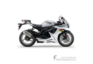 Decals for Suzuki GSXR600 2018 - Silver • Suzuki OEM Decals