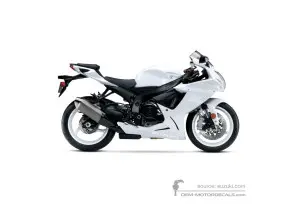 Autocollants pour Suzuki GSXR600 2019 - Blanc • Suzuki Autocollants OEM