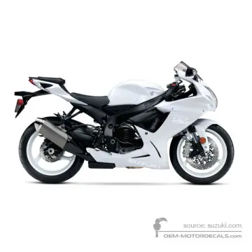 Suzuki GSXR600 2019 - Biały - Pearl Glacier White