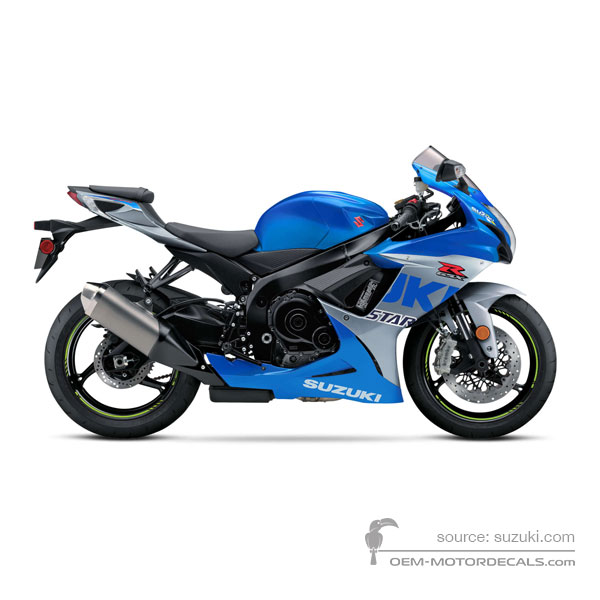 Pegatinas para Suzuki GSXR600 2021 - Azul • Suzuki Pegatinas OEM