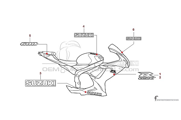 Suzuki GSXR600 2021 - Czarny