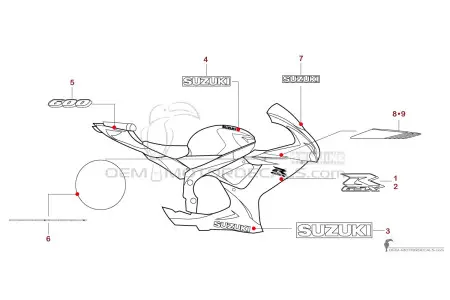 Suzuki GSXR600 2021 - Blanc