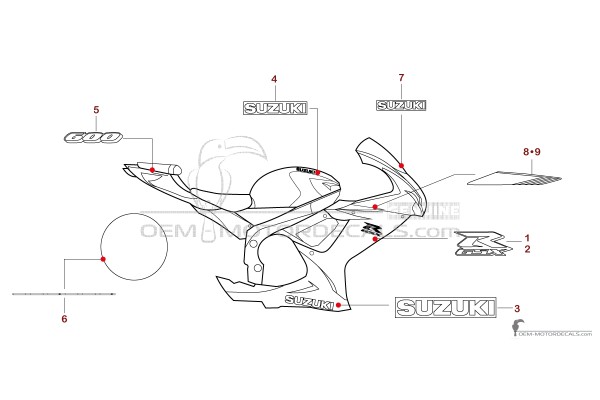 Suzuki GSXR600 2021 - Blanc