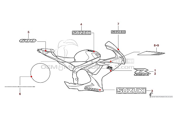Suzuki GSXR600 2022 - Orange