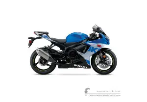 Decals for Suzuki GSXR600 2023 - Blue • Suzuki OEM Decals