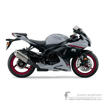 Suzuki GSXR600 2023 - Szary - Glass Sparkle Black / Glass Mat Mechanical Gray