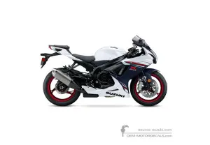 Decals for Suzuki GSXR600 2024 - White • Suzuki OEM Decals