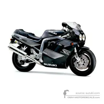 Suzuki GSXR750 1990 - Czarny - Pearl Novelty Black / Urban Gray