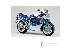 Naklejki do Suzuki GSXR750 1990 - Niebiesko Biały • Suzuki Naklejki OEM