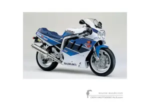 Decals for Suzuki GSXR750 1990 - Blue White • Suzuki OEM Decals