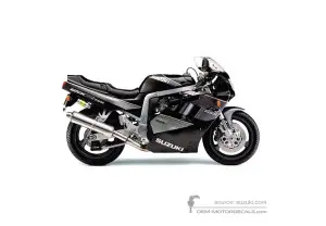 Stickers voor Suzuki GSXR750 1991 - Zwart • Suzuki OEM Stickers