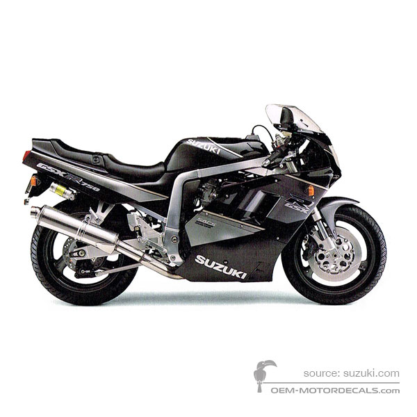 Pegatinas para Suzuki GSXR750 1991 - Negro • Suzuki Pegatinas OEM