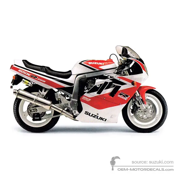 Suzuki GSXR750 1991 - Bianco - Pearl Still White / Marble Italian Red