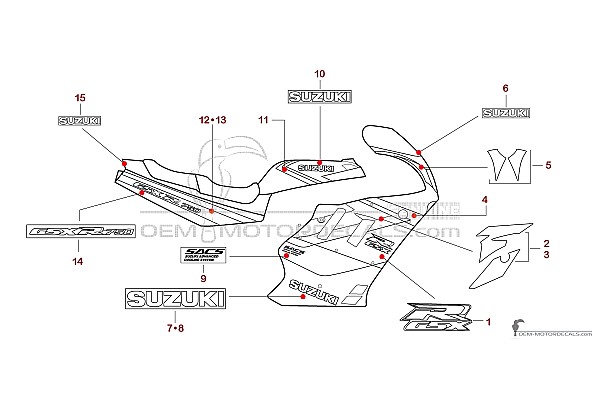 Suzuki GSXR750 1991 - Blanco