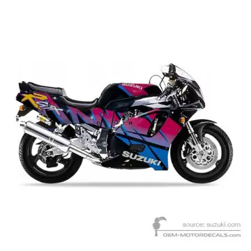 Suzuki GSXR750 1992 - Noir - Pearl Novelty Black / Mb Tyrian Pink