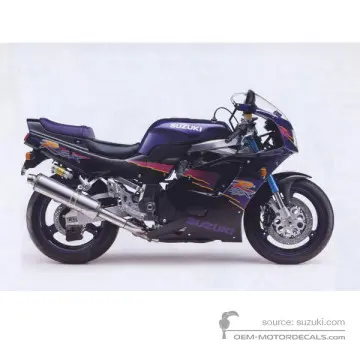 Suzuki GSXR750 1994 - Violet - Light Purple Metallic / Pearl Novelty Black