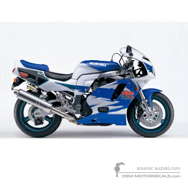 Suzuki GSXR750 1995 - Blu - Pearl Still White / Pearl Suzuki Medium Blue