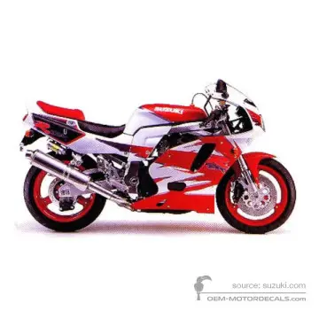 Suzuki GSXR750 1995 - Rojo - Pearl Still White / Rouge Red No. 2