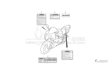 Suzuki GSXR750 - Caution labels