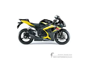 Adesivi per Suzuki GSXR750 2006 - Giallo • Suzuki Adesivi OEM