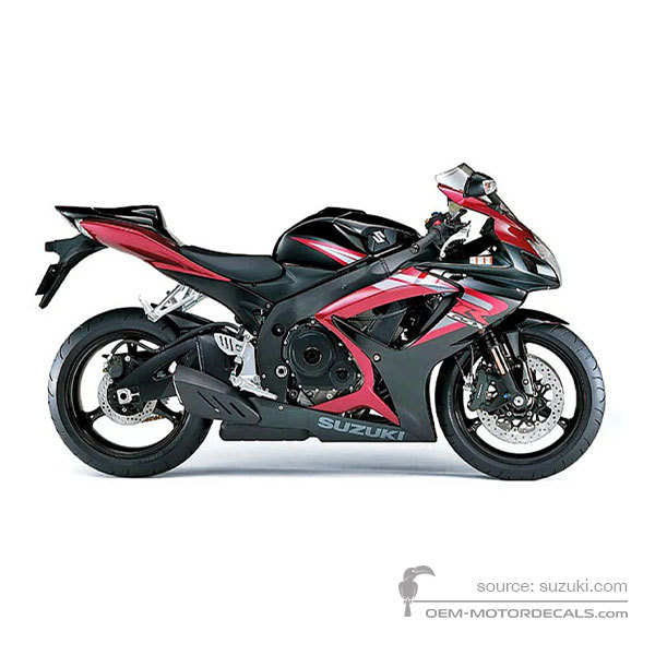 Decals for Suzuki GSXR750 2006 - Red • Suzuki OEM Decals