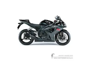 Stickers voor Suzuki GSXR750 2006 - Zwart • Suzuki OEM Stickers