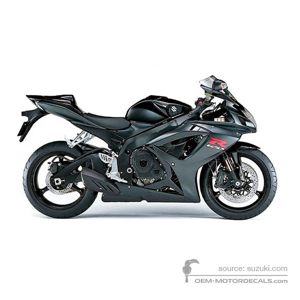 Aufkleber für Suzuki GSXR750 2006 - Schwarz • Suzuki OEM-Aufkleber