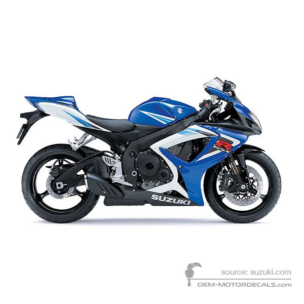 Stickers voor Suzuki GSXR750 2006 - Blauw • Suzuki OEM Stickers