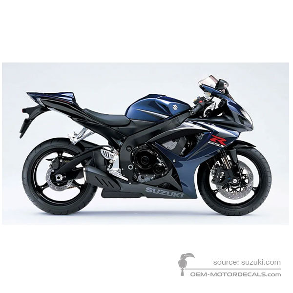 Aufkleber für Suzuki GSXR750 2007 - Blau • Suzuki OEM-Aufkleber