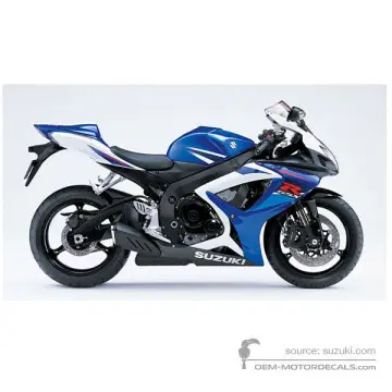 Suzuki GSXR750 2007 - Blu - Pearl Vigor Blue / Pearl Splash White