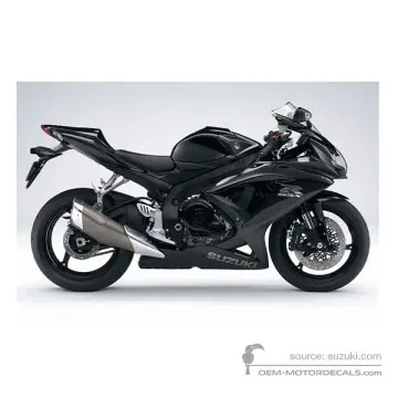 Suzuki GSXR750 2008 - Czarny - Space Black / Mat Black Metallic No. 2