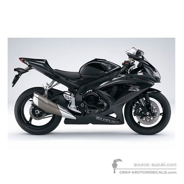 Aufkleber für Suzuki GSXR750 2008 - Schwarz • Suzuki OEM-Aufkleber