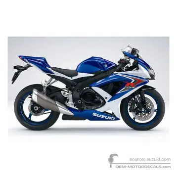 Suzuki GSXR750 2008 - Blu - Pearl Vigor Blue / Pearl Splash White