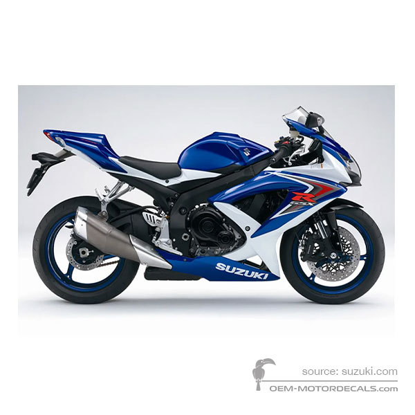 Aufkleber für Suzuki GSXR750 2008 - Blau • Suzuki OEM-Aufkleber